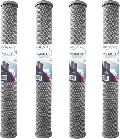 5 Micron 2.5" x 20" Whole House CTO Carbon Sediment Water Filter Cartridge Compatible with Pentek C1-20, NCP-20, Made in USA, Pack of 4 in Saudi Arabia
