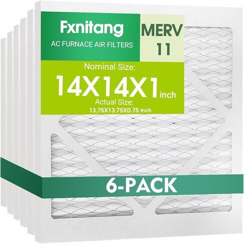 (6 Pack) 12x12x1 Air Filter, MERV 13 MPR 1900 & FPR 10, Pleated Air Filter (Actual Size: 11.75"x11.75"x0.75") in Saudi Arabia