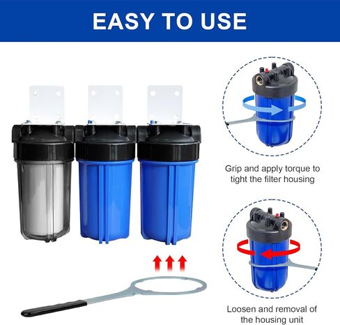 ERETOW Metal Water Filter Housing Wrench 4.8 In - SPBW-1 Whole House Water Filter Wrench for Culligan HF-150, Pentek 150295, 152037/ww34, Fit 10″ x 2.5″ & 20″ x 2.5″ Housing in Kuwait