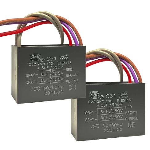 2 قطعة C61 5 سلك 250VAC مكثف مروحة السقف C61 4.5 فائق التوهج + 5 فائق التوهج + 6 فائق التوهج in Kuwait