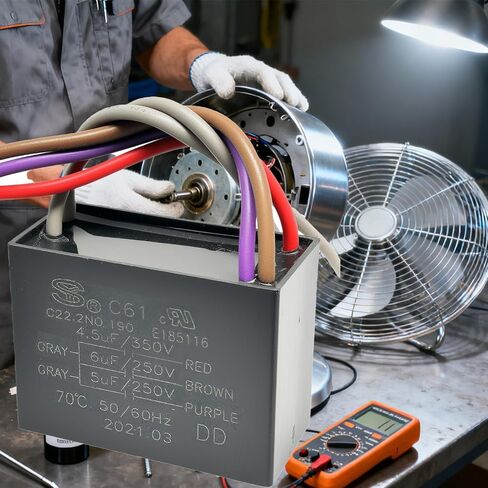 2 قطعة C61 5 سلك 250VAC مكثف مروحة السقف C61 4.5 فائق التوهج + 5 فائق التوهج + 6 فائق التوهج in Kuwait