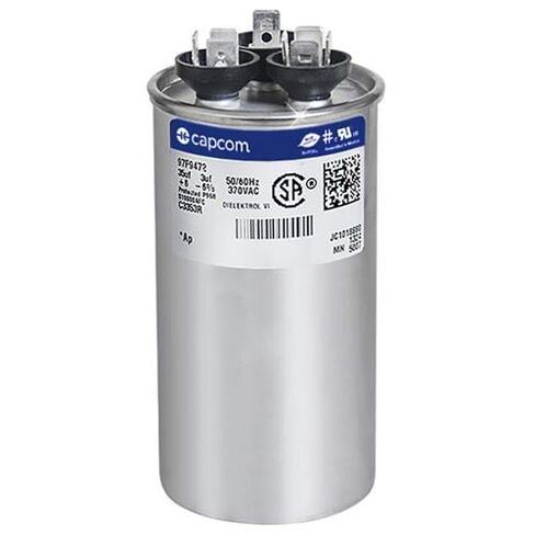 HQ1082632AX - 35 + 3 uf MFD 370 Volt VAC - Comfort Maker Round Dual Run Capacitor Upgrade in Saudi Arabia
