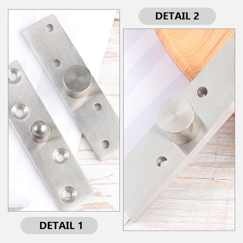 VALICLUD 2pcs 360 Degree Rotation Pivot Door Hinges Small Size Stainless Steel Hidden Heavy Duty Pivot Hinges for Shed Windows and Industrial Doors in Kuwait