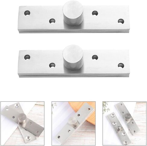 VALICLUD 2pcs 360 Degree Rotation Pivot Door Hinges Small Size Stainless Steel Hidden Heavy Duty Pivot Hinges for Shed Windows and Industrial Doors in Kuwait