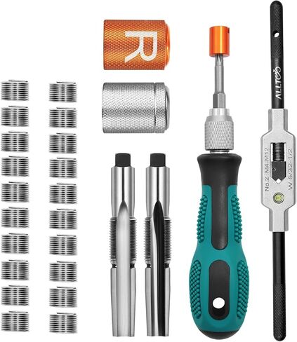 Bicycle Thread Repair Kit 9/16 inch - Steel Thread Tapping Tool with Crank Protection, for Pedal, Bottom Bracket & Crankset Thread Restoration in Saudi Arabia