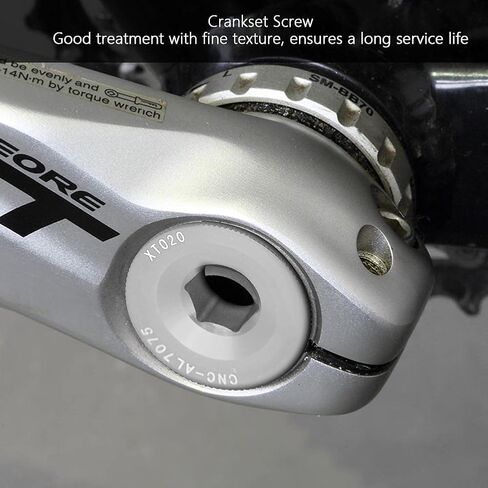 Aluminum Alloy Crank Arm Bolts and Dust Cap Screw Set Replacement for Mountain Bike Road Bike Crankset Silver Cycling Axle Accessories in Saudi Arabia