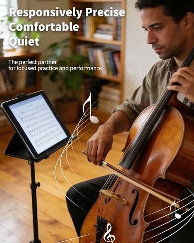 Wireless Page Turner Pedal for iPad, Tablet & Phone, Music Sheet Foot Controller Compatible with iOS Android Apps, Rechargeable Hands-Free Page Turning for Piano, Guitar, Reading Presentation in Saudi Arabia