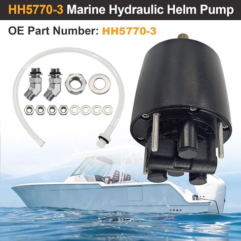 مضخة رأس هيدروليكية بحرية HH5770-3 متوافقة مع قوارب Seastar Pro 2.0 الأمامية المثبتة على القوارب الخارجية بقوة 300 حصان استبدال مضخة رأس التوجيه الهيدروليكية البحرية # ZA0350 in Kuwait