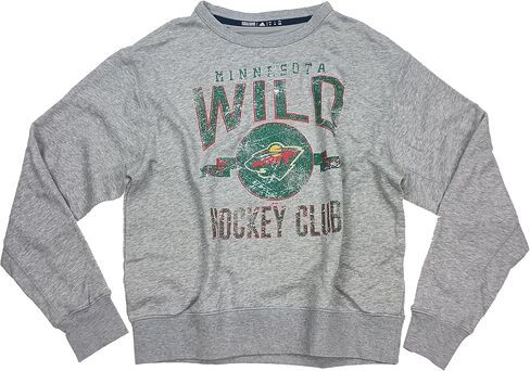 سويت شيرت رجالي من adidas NHL Minnesota Wild Distressed Graphics Crew in Saudi Arabia