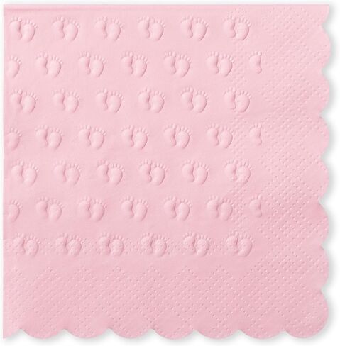 Crisky 3 Ply Baby Shower Napkins for Boy, 50 Pack Embossed Footprints Blue Napkins for Dusty Blue Jean Boy Baby Shower Decorations, Disposable Paper Cocktail Napkin, and Not Easily Torn in Saudi Arabia