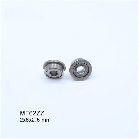 TMP1105 Flange Ball Bearings MF62ZZ Flange Bearing ABEC-1 Deep Groove Ball Bearing 10Pcs Miniature Flanged MF62 Z ZZ Ball Bearings 2x6x2.5 mm Precision Bearing in Saudi Arabia