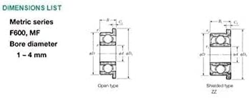 TMP1105 Flange Ball Bearings MF62ZZ Flange Bearing ABEC-1 Deep Groove Ball Bearing 10Pcs Miniature Flanged MF62 Z ZZ Ball Bearings 2x6x2.5 mm Precision Bearing in Saudi Arabia
