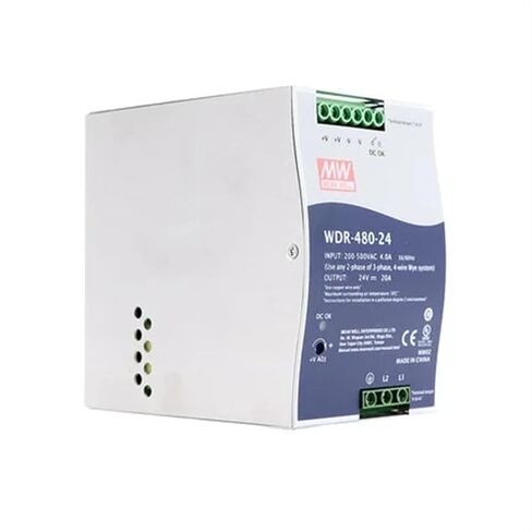 WDR-480-24 480 واط مخرج واحد مصدر طاقة السكك الحديدية الصناعية DIN WDR-480 24V 20A in Saudi Arabia