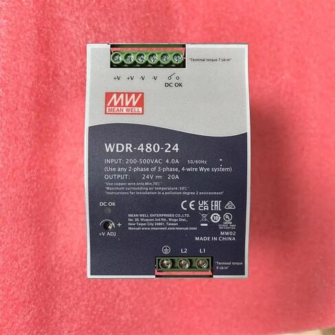 WDR-480-24 480 واط مخرج واحد مصدر طاقة السكك الحديدية الصناعية DIN WDR-480 24V 20A in Saudi Arabia