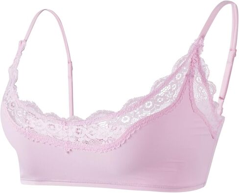 حمالات صدر نسائية من الدانتيل Bralette لاسلكية غير مبطنة، حمالات صدر خفيفة الوزن للنساء ذات الصدر الصغير، حمالة صدر خالية من الأسلاك للنساء in Kuwait