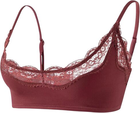 حمالات صدر نسائية من الدانتيل Bralette لاسلكية غير مبطنة، حمالات صدر خفيفة الوزن للنساء ذات الصدر الصغير، حمالة صدر خالية من الأسلاك للنساء in Kuwait