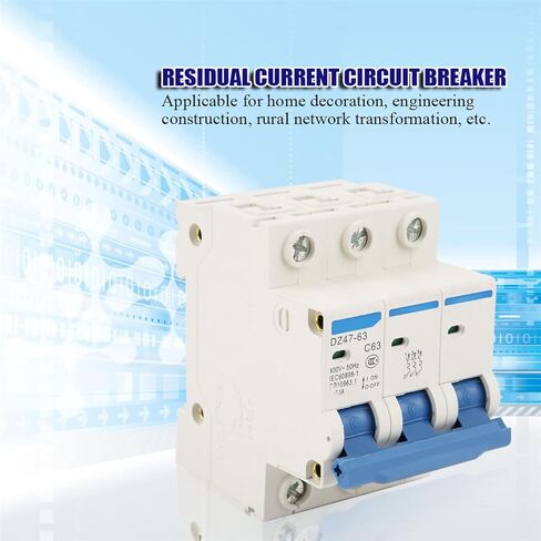 قاطع الدائرة المصغر ذو 3 أقطاب، RCCB AC 220/380V 63A DIN قاطع الدائرة الحالي المتصاعد in Kuwait