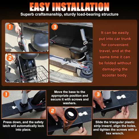 Electric Scooter Seat Compatible with 2019-2024 NIU KQi3, KQi3PRO, KQi3MAX Seat Attachment for Adult with 10L Large Storage Bag, Cup Holder, Comfortable PU Cushion in Kuwait