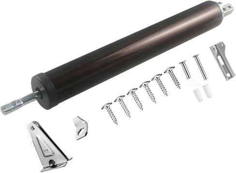 Heavy-Duty Pneumatic Door Closer, snap Plate Hold-Open Function and Smooth Closing Action, Adjustable Closing Speed(Silver) in Saudi Arabia