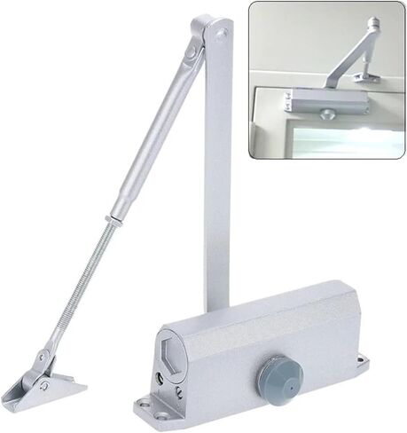 Automatic Door Closer with Adjustable Closing/Locking Speed Aluminum Alloy Left and Right Hand Doors 25-45Kg 900mm in Saudi Arabia