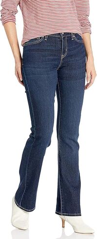 بنطلون جينز Levi Strauss Signature Gold النسائي الحديث ذو الرقبة الطويلة من قماش الدنيم المطاطي متوسط ​​الارتفاع (متوفر أيضًا في Plus)، (جديد) Byron Bay، 4 شورت in Kuwait