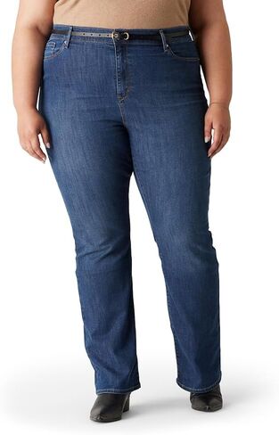 بنطلون جينز Levi Strauss Signature Gold النسائي الحديث ذو الرقبة الطويلة من قماش الدنيم المطاطي متوسط ​​الارتفاع (متوفر أيضًا في Plus)، (جديد) Byron Bay، 4 شورت in Kuwait