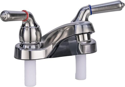 RecPro RV Rectangle Bathroom Sink (White) w/Brushed Nickel Teapot Faucet | RV Lavatory Sink w/faucet | Camper Sink in Saudi Arabia