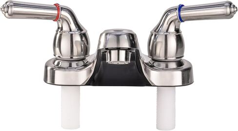 RecPro RV Rectangle Bathroom Sink (White) w/Brushed Nickel Teapot Faucet | RV Lavatory Sink w/faucet | Camper Sink in Saudi Arabia