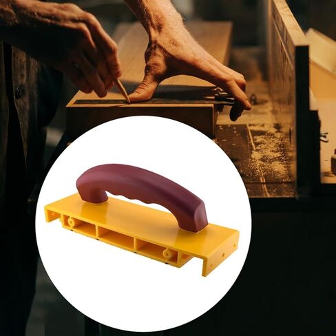 كتلة دفع آمنة مقبض مريح لطاولات جهاز التوجيه مقاس 10 × 3.2 بوصة مقبض قطري مضاد للانزلاق أصفر/أحمر in Kuwait