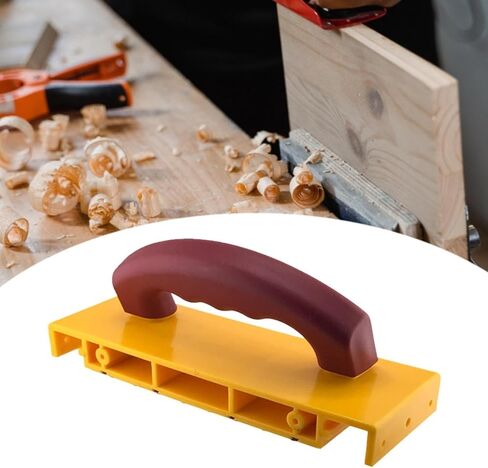 كتلة دفع آمنة مقبض مريح لطاولات جهاز التوجيه مقاس 10 × 3.2 بوصة مقبض قطري مضاد للانزلاق أصفر/أحمر in Kuwait