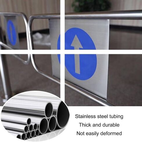 Automatic Rebound Swing Gate Wide Stainless Steel Entrance Manual Door，Automatic Closing Spring-Loaded Safety Swing Gate - 170x100cm One-Way Door for Supermarkets, Libraries & Parks - Secure in Kuwait