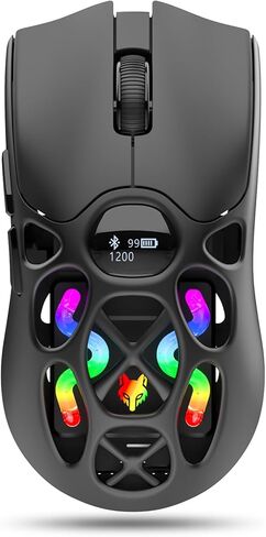 Wireless Gaming Mouse Up to 10K DPI, Tri-Mode 2.4G/BT5.0/USB-C Wireless Mouse, 7 Programmable Buttons, RGB Backlit, Rechargeable Ergonomic Computer Mice for PC/Mac/Laptop (Gradient Orange) in Saudi Arabia