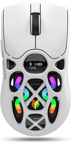Wireless Gaming Mouse Up to 10K DPI, Tri-Mode 2.4G/BT5.0/USB-C Wireless Mouse, 7 Programmable Buttons, RGB Backlit, Rechargeable Ergonomic Computer Mice for PC/Mac/Laptop (Gradient Orange) in Saudi Arabia