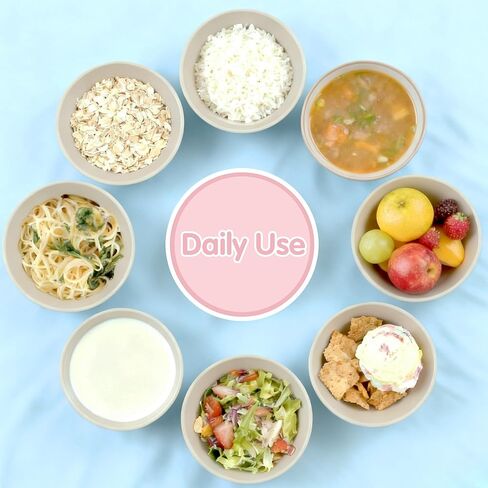 10 قطع من أوعية الحبوب غير القابلة للكسر من كواتيش، أوعية قش القمح آمنة للاستخدام في غسالة الأطباق والميكروويف، وعاء حلويات وحساء خفيف الوزن سهل التنظيف، قابل للحمل للنزهات، مجموعة أوعية بلاستيكية للوجبات الخفيفة، متعددة الألوان in Kuwait