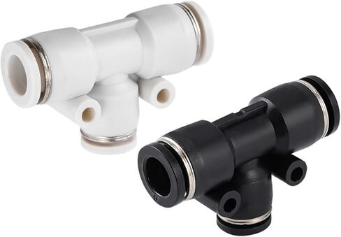 PEG Pneumatic Connector T-shaped Variable Diameter Three-way Quick Plastic Air Tube Plugs 12-8 1Pcs(黑色PEG16-14) in Kuwait