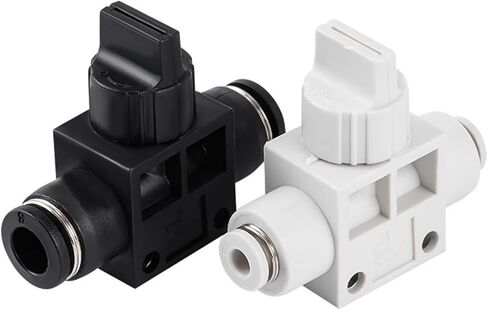 Pneumatic Pressure Relief Valve HVFF Hand Switch Air Pipeline Pipe Joint Quick Connector 1Pcs(黑色HVFF8) in Kuwait