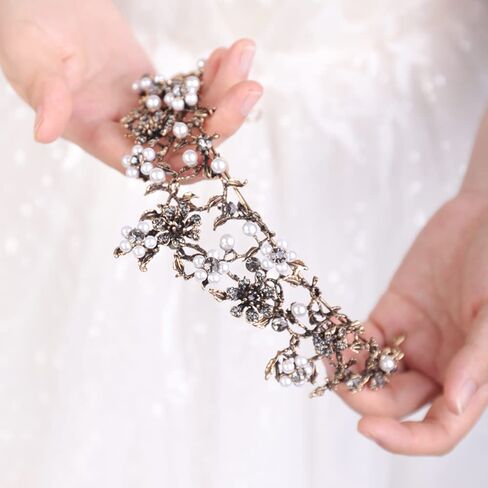 JWICOS Crystal Tiara Crowns for Women and Girls Princess Vintage Style in Saudi Arabia