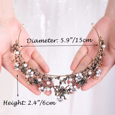 JWICOS Crystal Tiara Crowns for Women and Girls Princess Vintage Style in Saudi Arabia