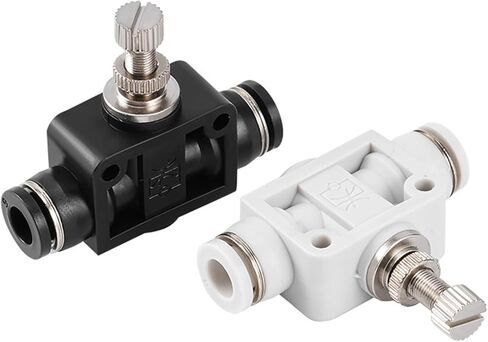 PA Pneumatic Pipeline Valve Speed Control Air Pipe Joint Throttle Flow Limiting Quick Connector 1Pcs(黑色PA4) in Kuwait