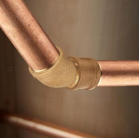 Everflow BRSF0114-NL 1-1/4 بوصة كوع شارع نحاسي 45 درجة، تركيبات ملولبة وطنية للذكور والإناث، بناء نحاسي، مقاومة أعلى للتآكل، اقتصادية وسهلة التركيب in Kuwait