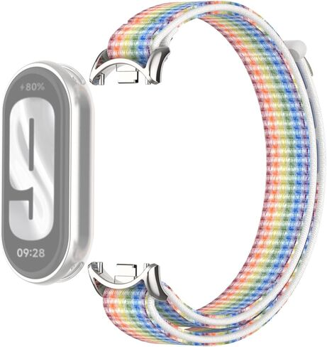 Watch Band with Metal Adatper for Xiaomi Smart Band 10/9/8 Replacement Strap Nylon Sport for Mi Band 10/9/8 Bracelet for Woman Man in Saudi Arabia