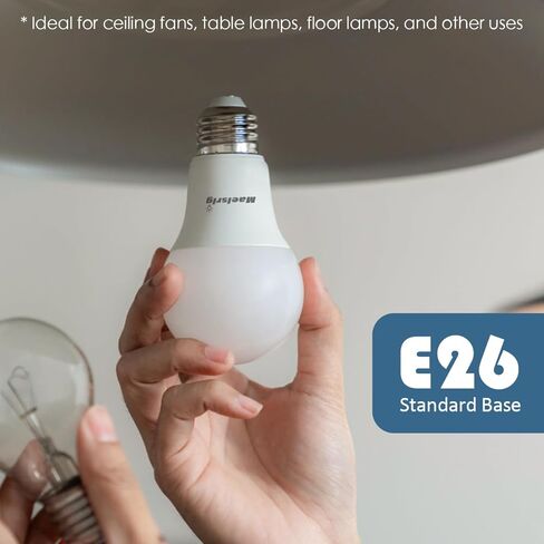 Maelsrlg 100 واط لمبة إضاءة مكافئة A19 LED - 90 CRI، 13W 1500LM، ضوء النهار 5000K، قاعدة E26، غير قابلة للتعتيم، 120 فولت، مصابيح LED بيضاء ساطعة للمنزل، 6 عبوات in Kuwait