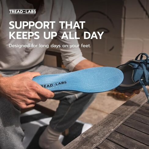 نعال Tread Labs Pace 2 - دعم قوي للغاية لقوس القدم من الدرجة السريرية لتخفيف آلام القدم والتهاب اللفافة الأخمصية والكب الزائد - غطاء علوي قابل للاستبدال - للرجال والنساء in Kuwait