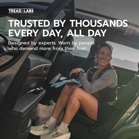 نعال Tread Labs Pace 2 - دعم قوي للغاية لقوس القدم من الدرجة السريرية لتخفيف آلام القدم والتهاب اللفافة الأخمصية والكب الزائد - غطاء علوي قابل للاستبدال - للرجال والنساء in Kuwait