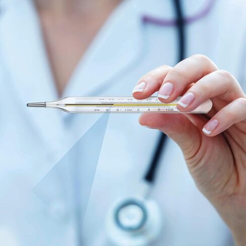 4 قطع زجاجية لقياس درجة الحرارة من توياندونا - أدوات اختبار درجة الحرارة للاستخدام العام، قراءة سريعة دقيقة للعائلات، مقياس مزدوج in Saudi Arabia