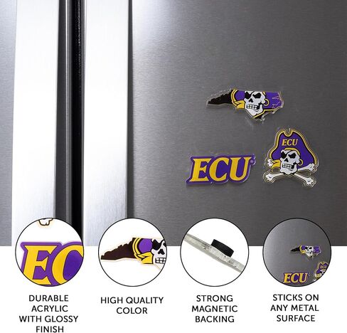 Desert Cactus East Carolina University Acrylic Magnet 3 Pack ECU Pirates Decorative Design Officially Licensed (Magnet Set A) in Saudi Arabia