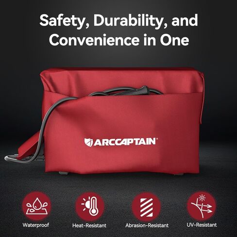 غطاء لحام ARCCAPTAIN، غطاء واقٍ مقاوم للماء، غطاء غبار قابل لإعادة الاستخدام وقابل للطي - ملحق آلة اللحام أحمر 20 بوصة × 14.17 بوصة × 8 بوصة in Saudi Arabia