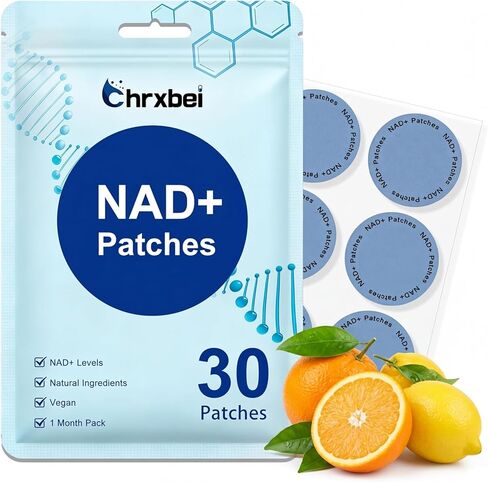 NAD+Patches for Women and Men, NAD+ Patches Natural Ingredients for Energy and Healthy Aging, NMN and Resveratrol Wellness Support, 30 Count in Kuwait