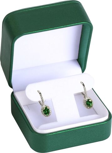 LAODA T Style Earring Gift Box for Hoops, Dangling and Leverback Earrings Luxury PU Leather Material Multiple Use Necklace Pendant Earring Storage Holder Box for Women for Men (1, Red) in Saudi Arabia