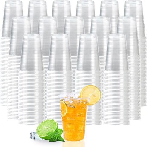 BYSNOW 5 oz Clear Plastic Cups, 100 Count Disposable Cups for Party PP Small Plastic Cups for Party, Cold Coffee, Soda, Juice in Saudi Arabia